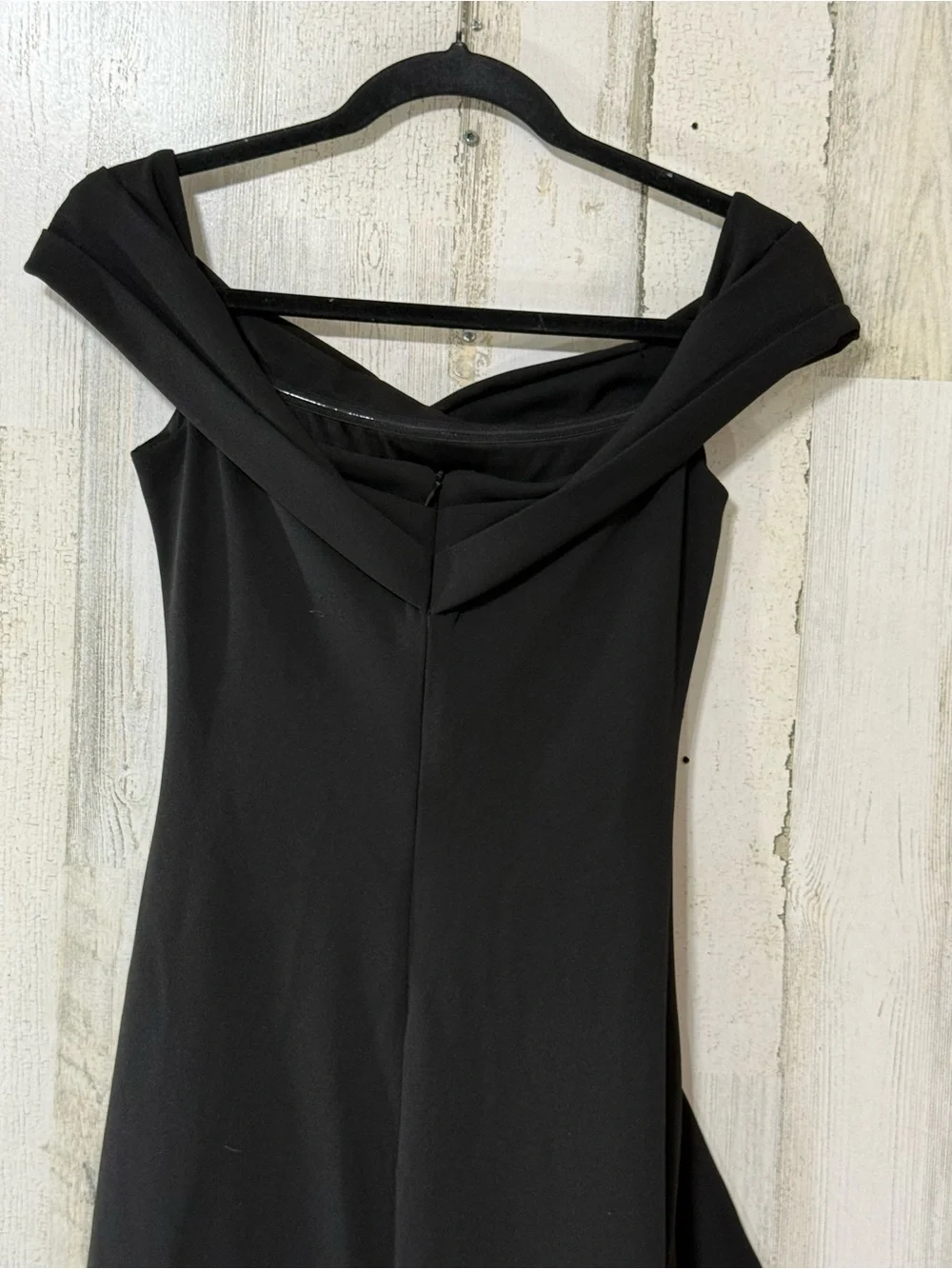 Babyboo Sexy Gown One-Shoulder Black Draped Evening Dress High Front Slit